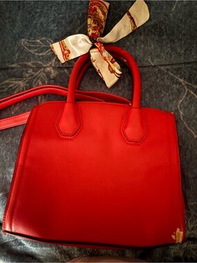 Aldo Red Crossbody Satchel with Top Handles